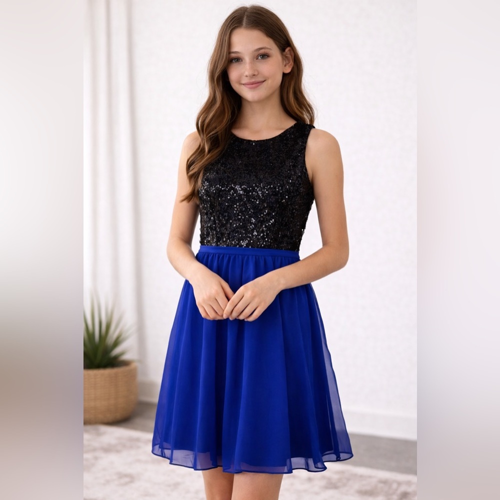Black and blue dress from B. Darlin